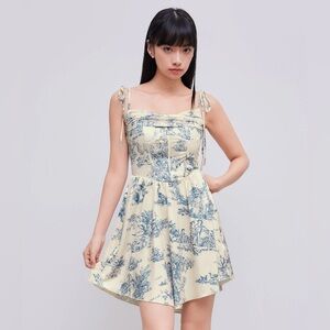 Cider Cowl Neck Corset Knotted Ruffle Mini Dress